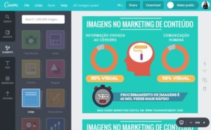 Ferramenta que uso para imagens: Canva